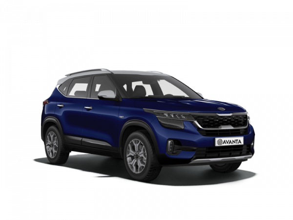 Kia Seltos Dark Ocean Blue / Clear White